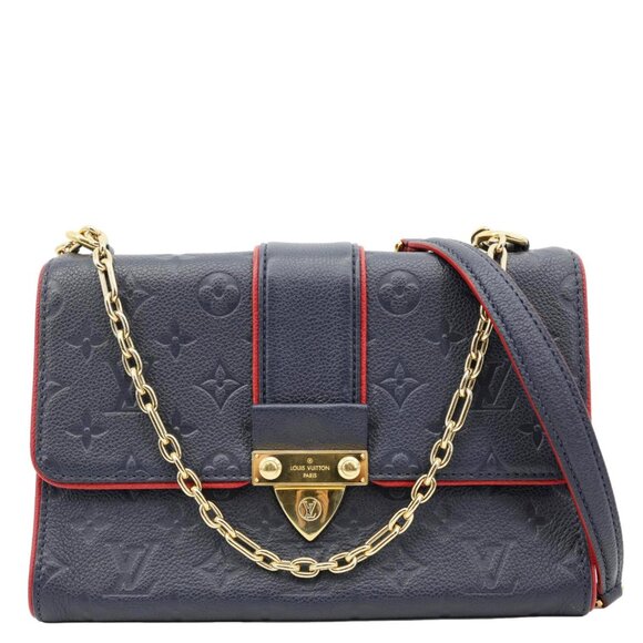 Louis Vuitton  Saint Sulpice PM Empreinte Leather Crossbody Bag Navy Blue - Picture 1 of 16